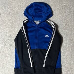 Adidas Kids Two-Tone Blue and Black Hoodie